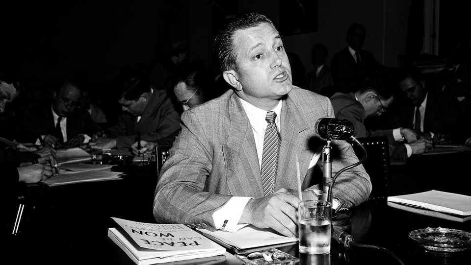 Edward Dmytryk testifies before a special commission